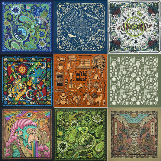 Cotton Bandana Scarf Skull Paisley Hip Hop Headband