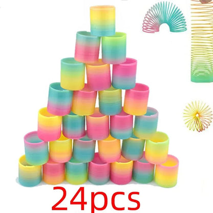 24PCS Rainbow Magic Springs Toy Party Favors Pinata Fillers