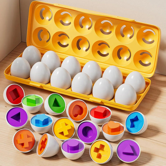Montessori Matching Eggs Shape & Color Sorting Toy