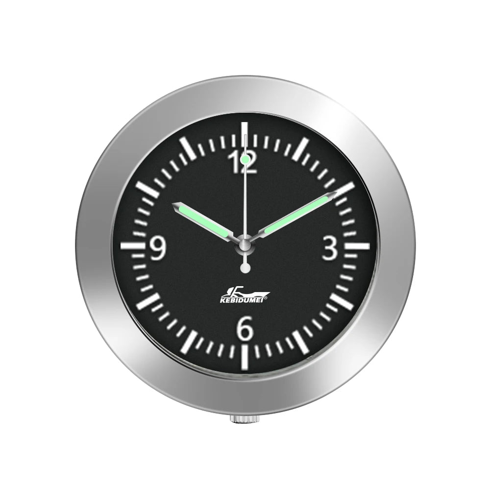 Mini Car Clock – Luminous Quartz Dashboard & Air Vent Clock