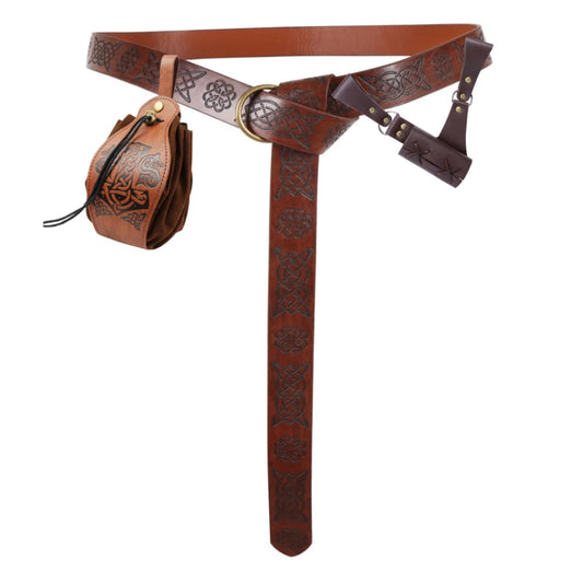 1/3PCS UYEE Medieval Belt Steam Leather Belt  Halloween Cosplay Role-playing Personalized Costume Belt
