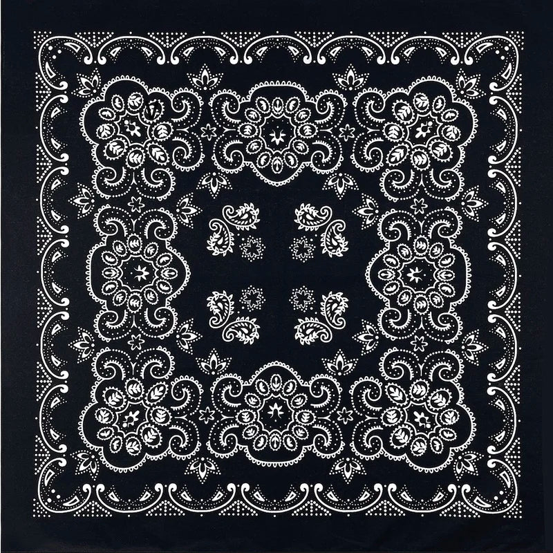 Oversized Paisley Bandana 70cm Cotton Hip Hop Head Scarf