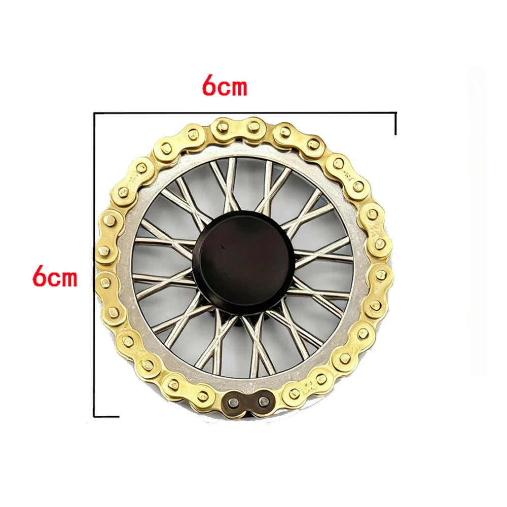 Metal Fidget Spinner – Gear & Bike Chain Fingertip Spinner