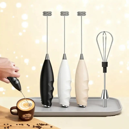 Electric Milk Frother Handheld Battery Powered Coffee Whisk