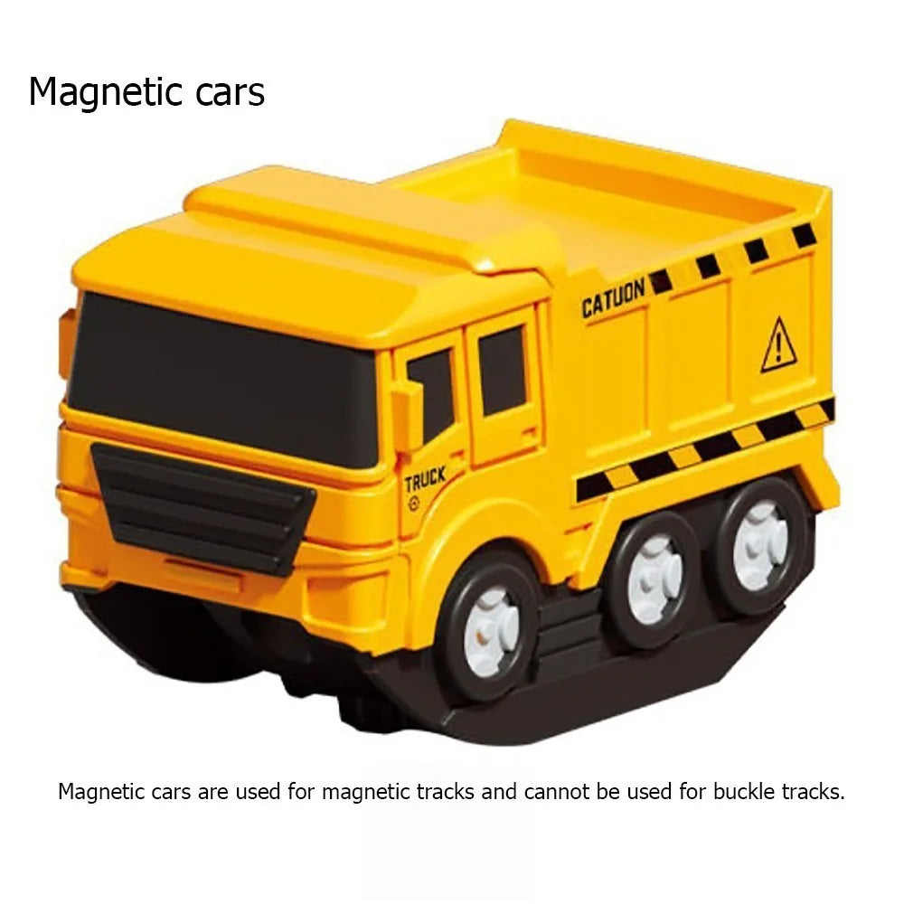 Plastic Magnetic Tracks Train Smooth Steady Driving Intelligent Toy Railway Track Toys Magnetic Train Diecast Toy Children Gift