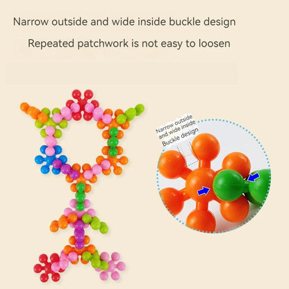 Plum Blossom Building Blocks Colorful Snowflake STEM Construction Toy