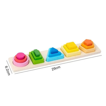 Wooden Sorting Toy, Montessori Stacking Blocks