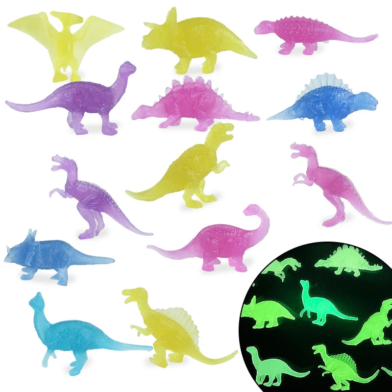 Glow in the Dark Dinosaur Toys 13/16PCS Mini Dino Set