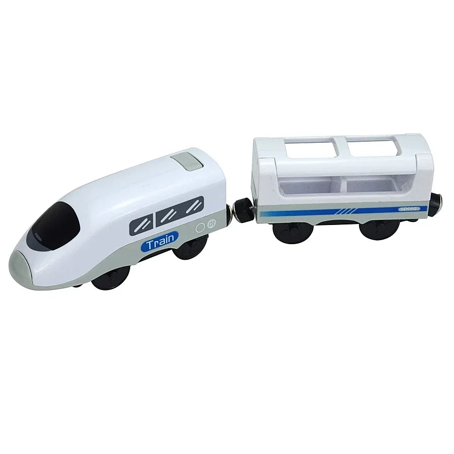Wooden Train Toy Set Magnetic Railway Track Electric Train