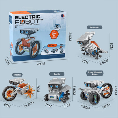 12-in-1 STEM Robot Building Kit – DIY Robotics & Engineering Set