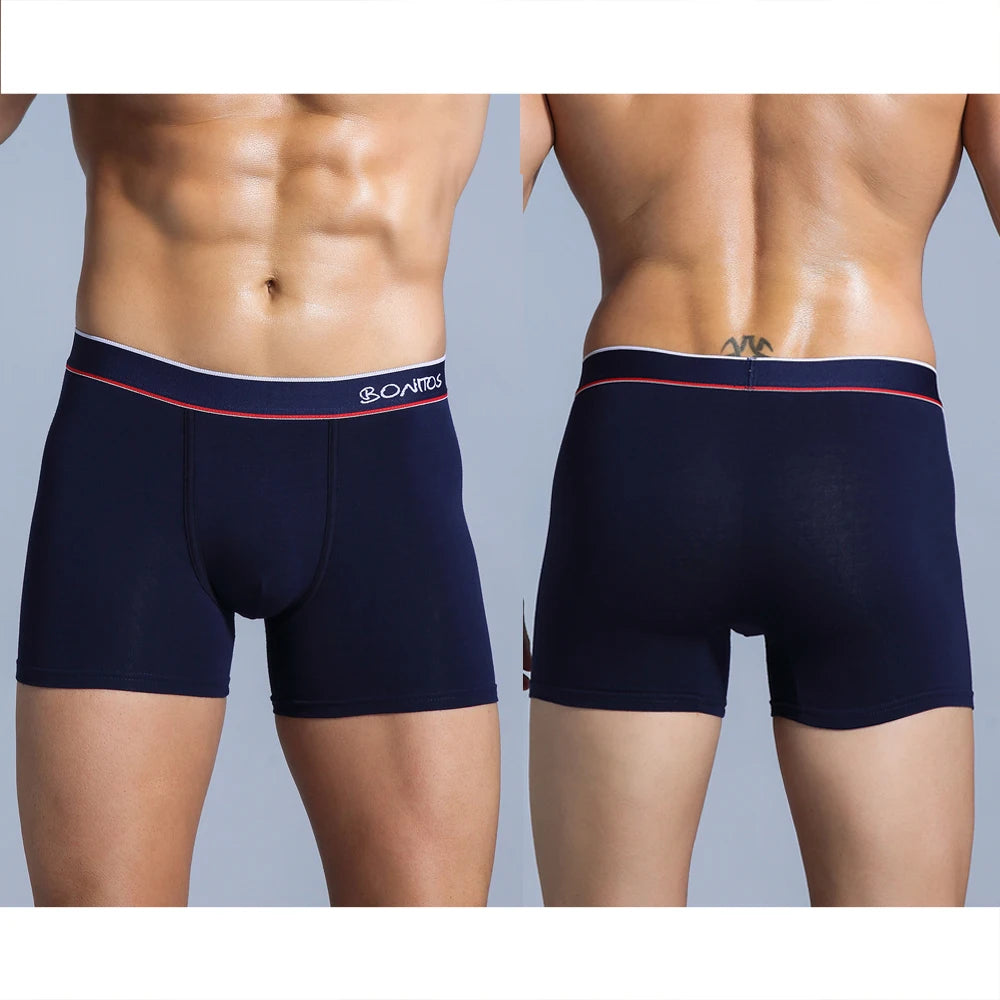 Men's Cotton Boxer Shorts 4PCS Soft Stretch Underwear Set