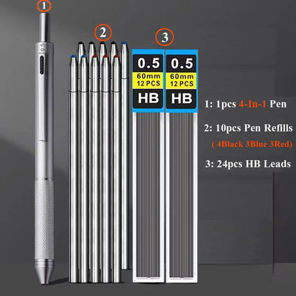 4-Color Multifunctional Gravity-Sensing Metal Pen