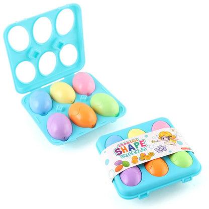 12-Piece Montessori Matching Eggs – Color & Shape Sorter