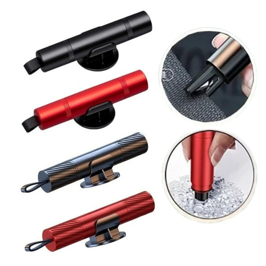 2-in-1 Car Safety Hammer – Emergency Window Breaker & Seat Belt Cutter