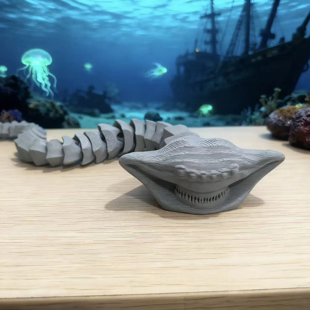 Deep Sea Monster Figure 3D Printed Movable Action Toy