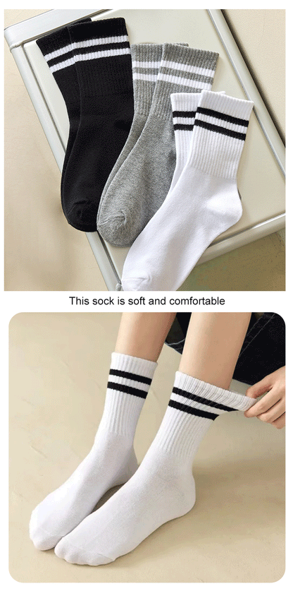 Crew Socks Breathable Mid Tube Sports Socks 3-6 Pairs