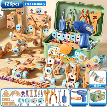 Nut and Bolt Puzzle Toy DIY Screw Assembly Educational Tool Set