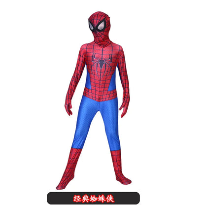 Kids Spider Superhero Costume with Mask Halloween Jumpsuit