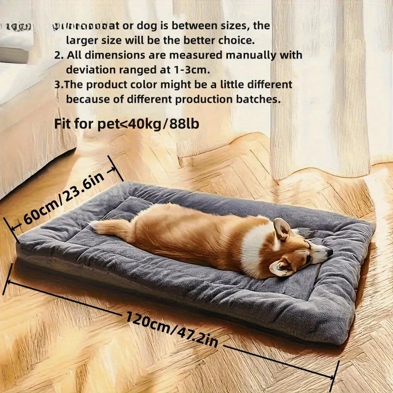 Large Dog Bed – Plush Sofa Mat for Crate & Home