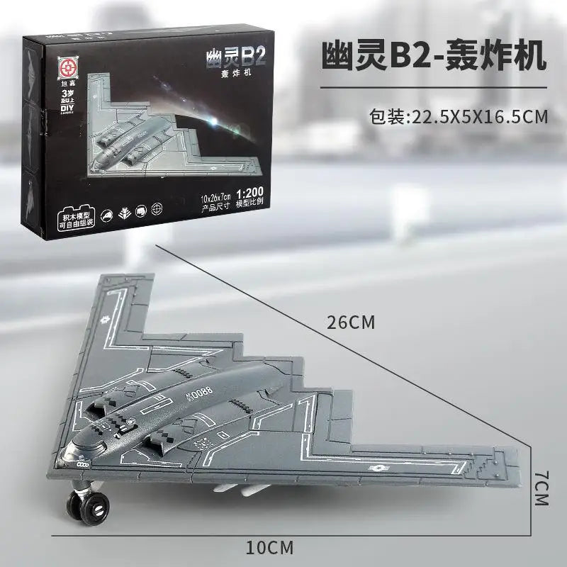 Military Aircraft Building Blocks Fighter Plane Model Construction Toy