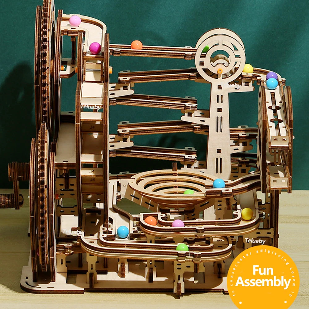 Wooden Marble Run – 3D Mechanical Puzzle