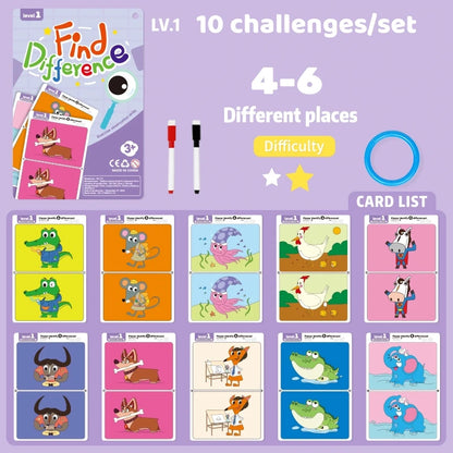 Find the Difference Game Concentration Training Puzzle Set