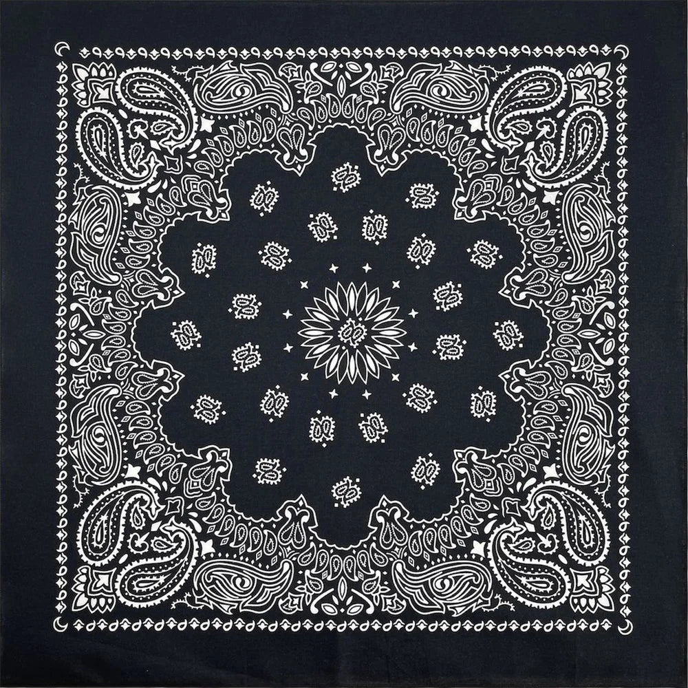 Oversized Paisley Bandana 70cm Cotton Hip Hop Head Scarf