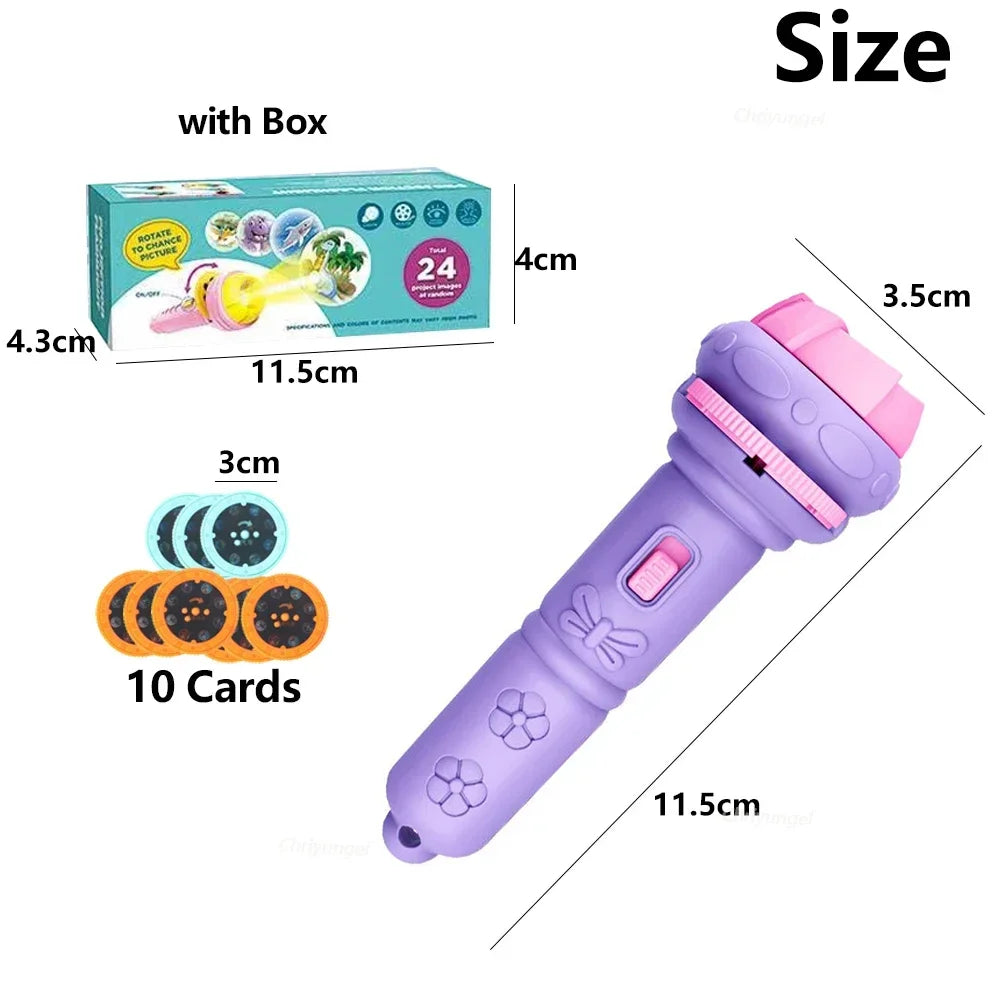Kids Projection Flashlight Toy with 80 Cartoon Images