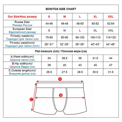 Men's Cotton Boxer Shorts 4PCS Soft Stretch Underwear Set