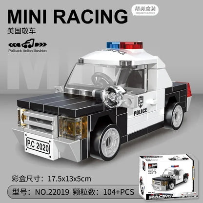 Racing Car & Vehicle Building Blocks – Pull Back Models