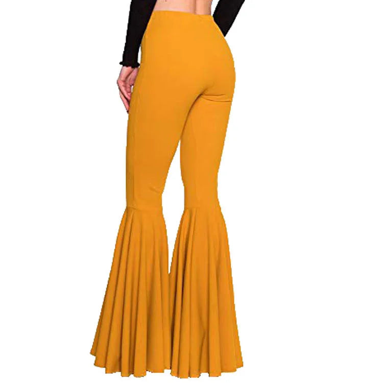 High Waisted Wide Leg Pants for Women Stretch Bell Bottom Trousers