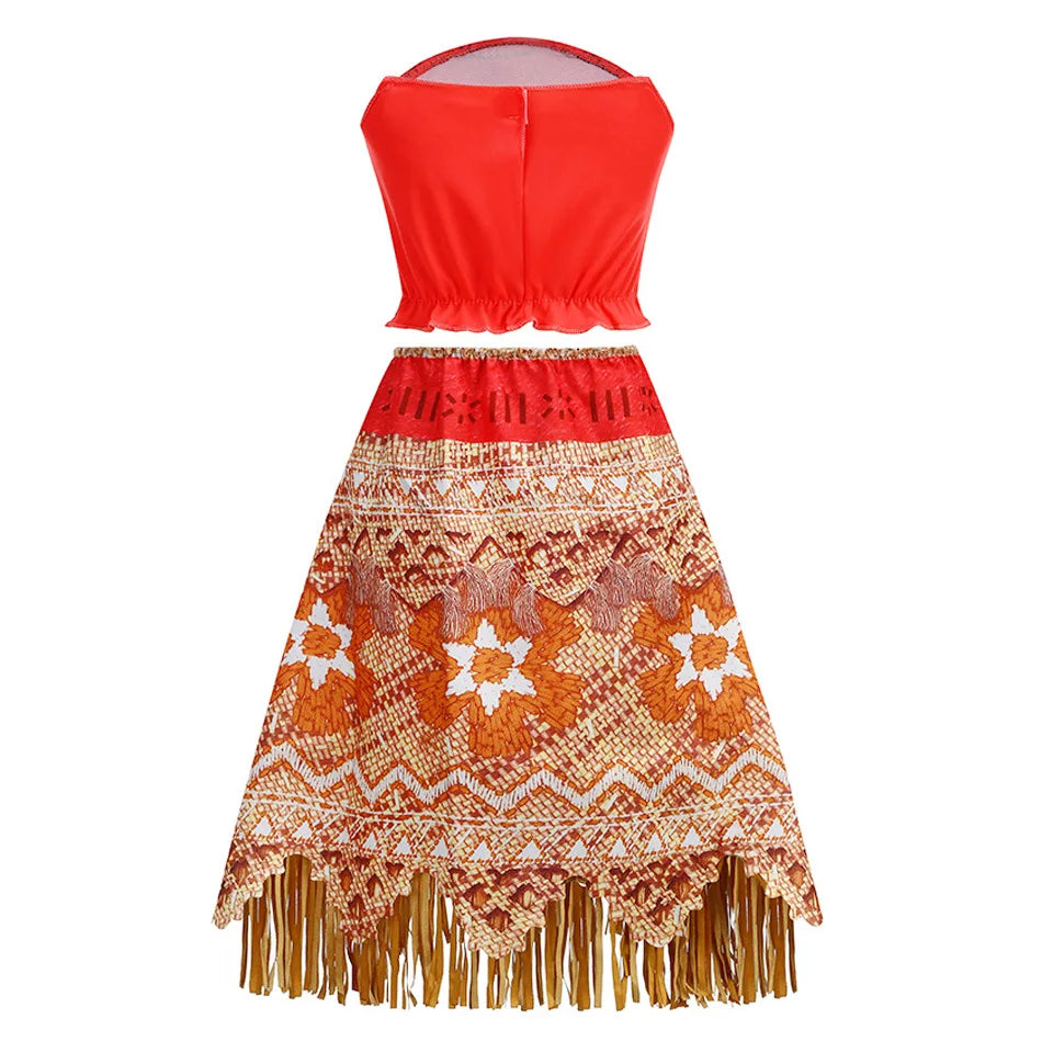 Moana 2 Dress for Girls Princess Costume with Accessories