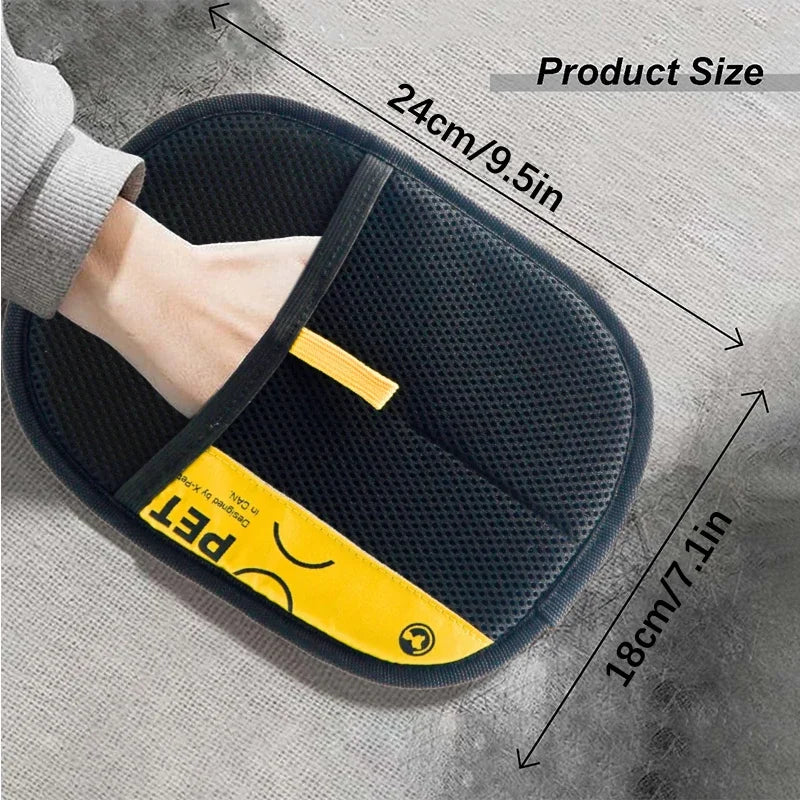 Pet Hair Remover Glove – Reusable Grooming Mitt with Lint Brush