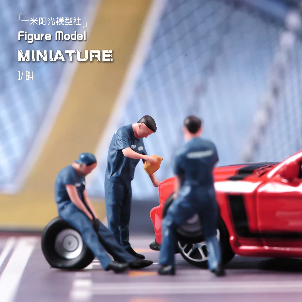 1/64 Miniature Figures Model Car Accessories Scene People Set