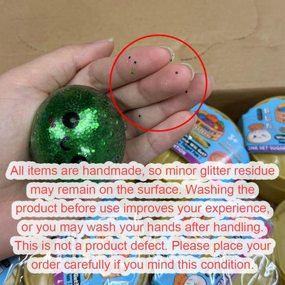 Mini Glitter Dumpling Squishy – 5–5.5cm Fidget Toy