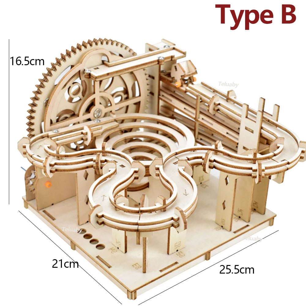 Wooden Marble Run – 3D Mechanical Puzzle