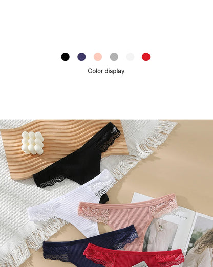 Cotton G String Panties 3PCS Women's Antibacterial Thongs