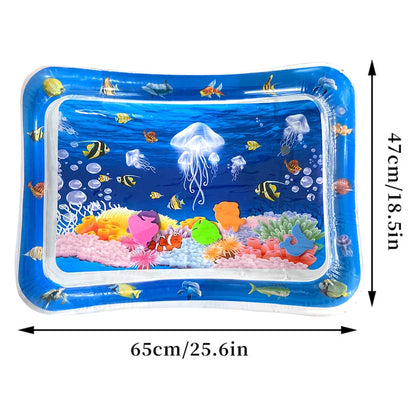 Baby Water Play Mat Inflatable Tummy Time Activity Mat