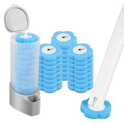 Disposable Toilet Brush Set with Holder & Refills