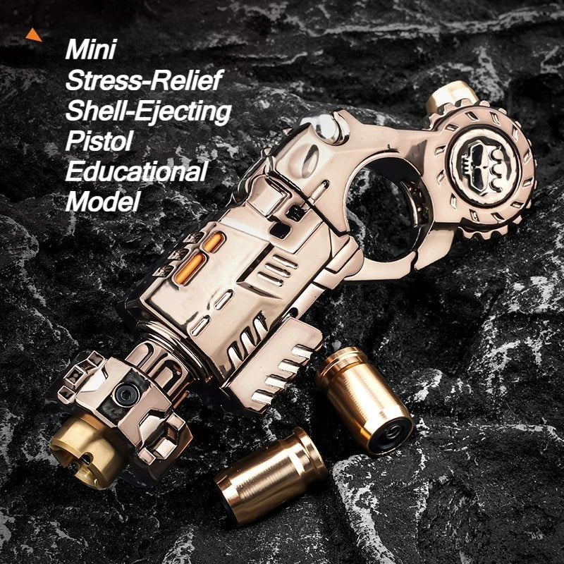 Shell-Ejecting Alloy Toy Pistol – Mini Fidget Desk Toy