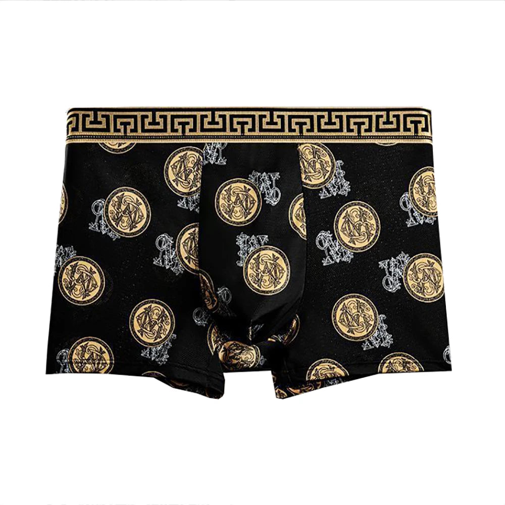 Men's Boxer Shorts 4PCS Breathable Printed Stretch Underwear
