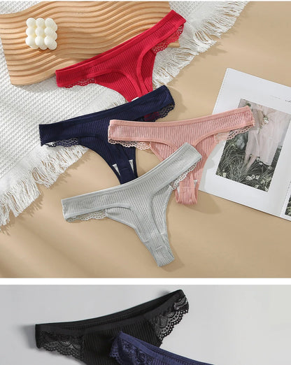 Cotton G String Panties 3PCS Women's Antibacterial Thongs