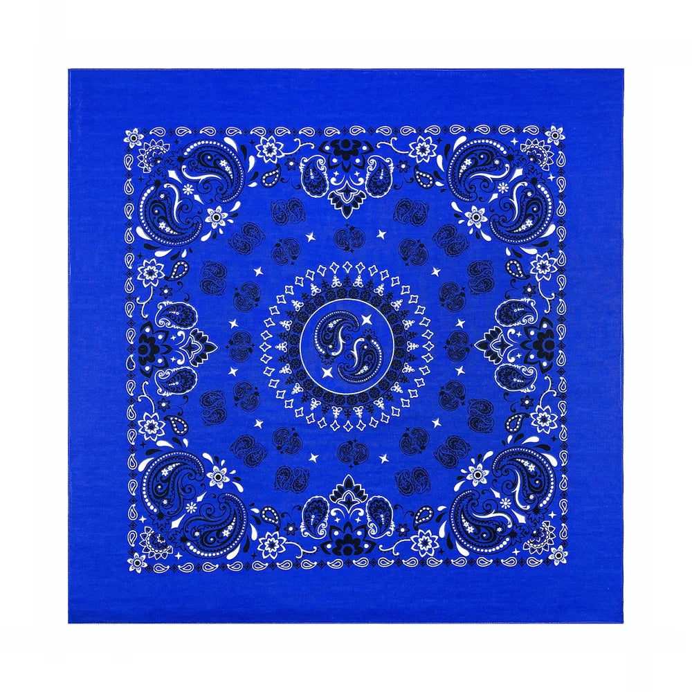 Oversized Paisley Bandana 70cm Cotton Hip Hop Head Scarf