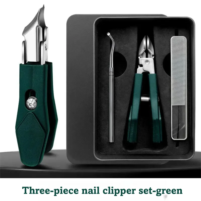 Anti Splash Nail Clippers for Thick Nails Stainless Steel