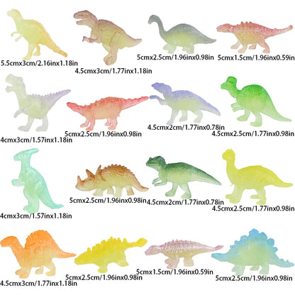 Glow in the Dark Dinosaur Toys 13/16PCS Mini Dino Set