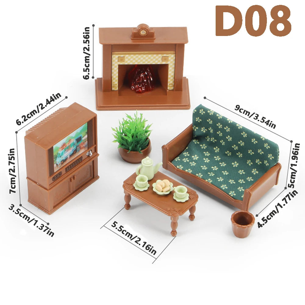 Miniature Dollhouse Furniture 1:12 Pretend Play Accessories