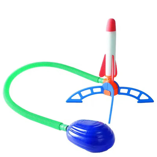 Kids Air Rocket Launcher Foot Pump Outdoor Jump Toy