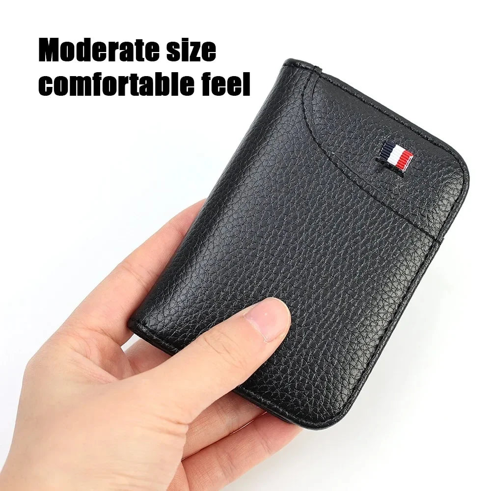 Slim Card Wallet PU Leather Mini Credit Card Holder
