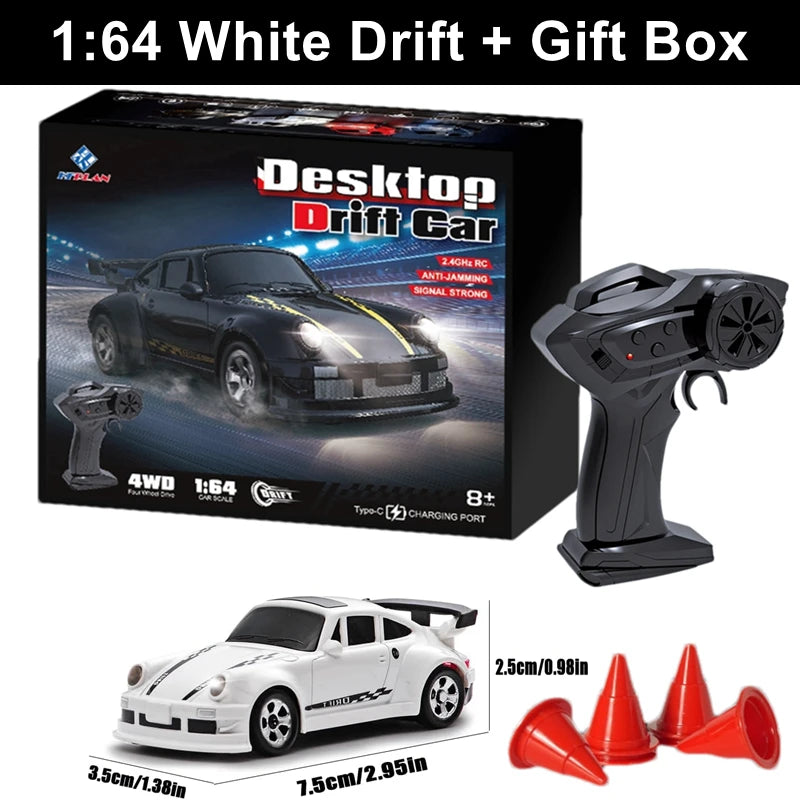 1:64 Mini 4WD Drift RC Car with Remote Control