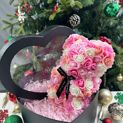 Rose Bear Gift 25cm Artificial Teddy Rose Bear with Box